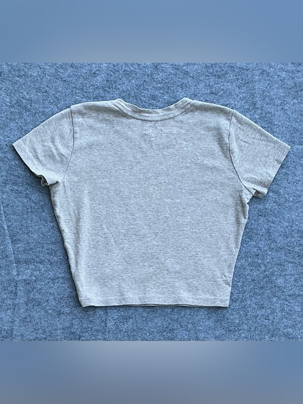 Hollister Gray Fitted Baby Tee Crop Top Size S - Picture 2 of 2